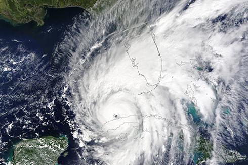 Hurricane Ian as it approaches Florida in 2022. Photo from NASA.